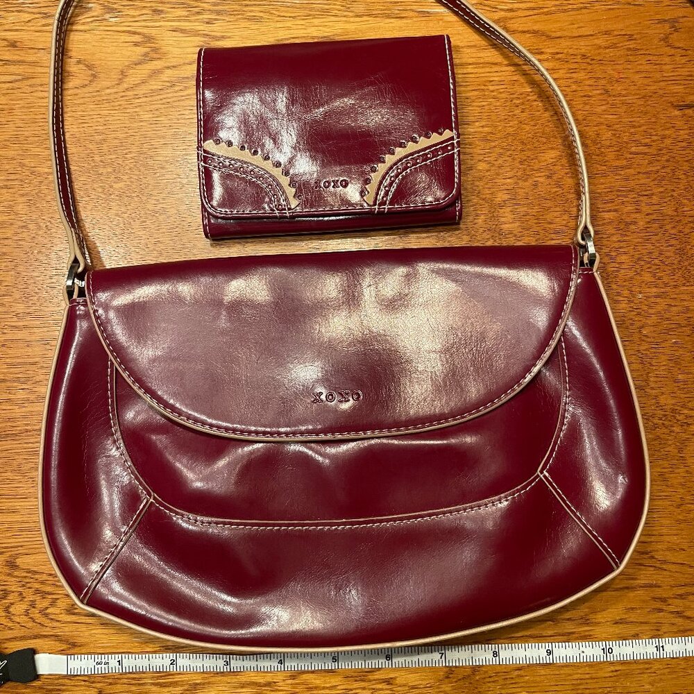 XOXO shoulder bag and matching wallet